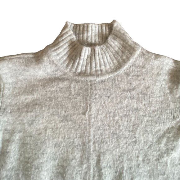 Marled Reunited Clothing Womens Mock Neck Sweater-Light Gray-Size S-GUC - Picture 3 of 5